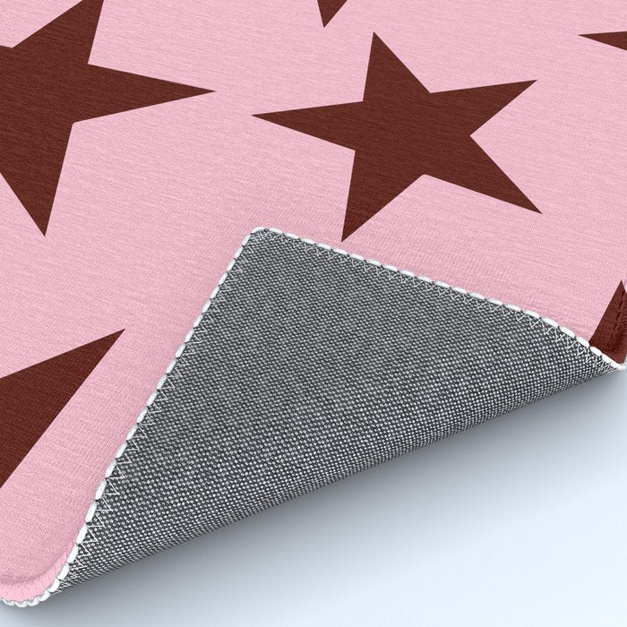 Pink and Burgundy Big Ol Stars Rug Gallery Image 4