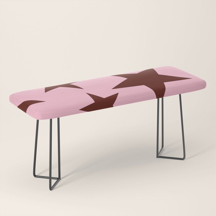 Pink and Burgundy Big Ol Stars Bench Gallery Image 1