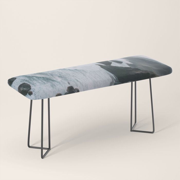 Waves Below Pines - Pacific Northwest Coast Wall Art Bench Gallery Image 1