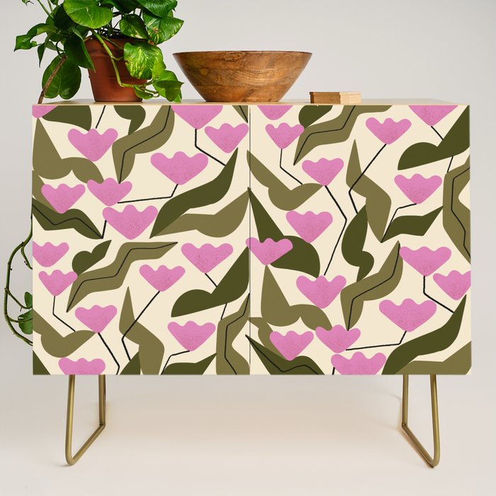 Tulips In Pink Credenza Gallery Image 1