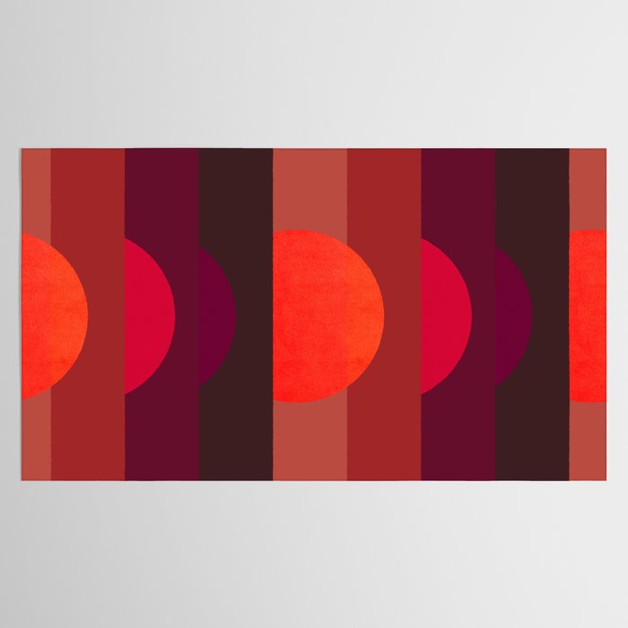 Abstraction_SUNSET_RED_BOHEMIAN_POP_ART_Minimalism_0124A Tablecloth Gallery Image 2
