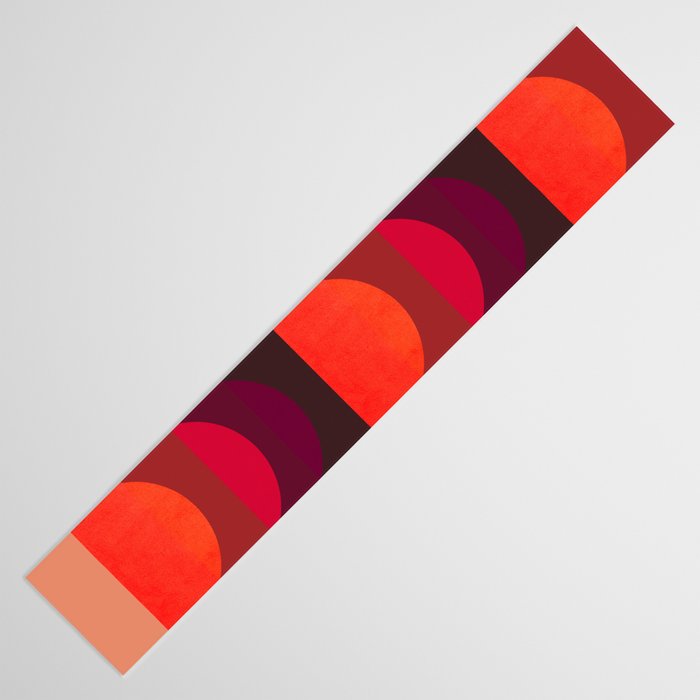 Abstraction_SUNSET_RED_BOHEMIAN_POP_ART_Minimalism_0124A Table Runner Gallery Image 3