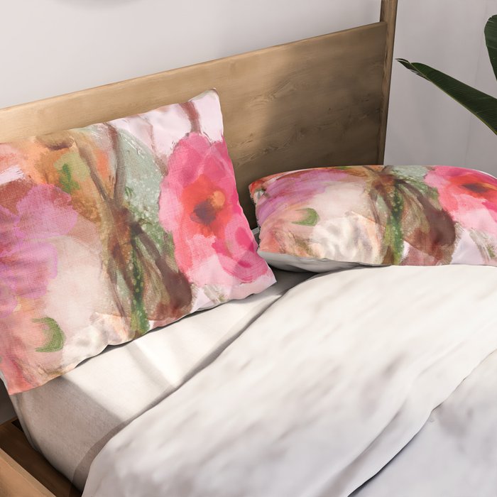 floral abstract 3 22 Pillow Sham Gallery Image 2