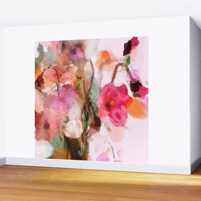 floral abstract 3 22 Wall Mural Gallery Image 2
