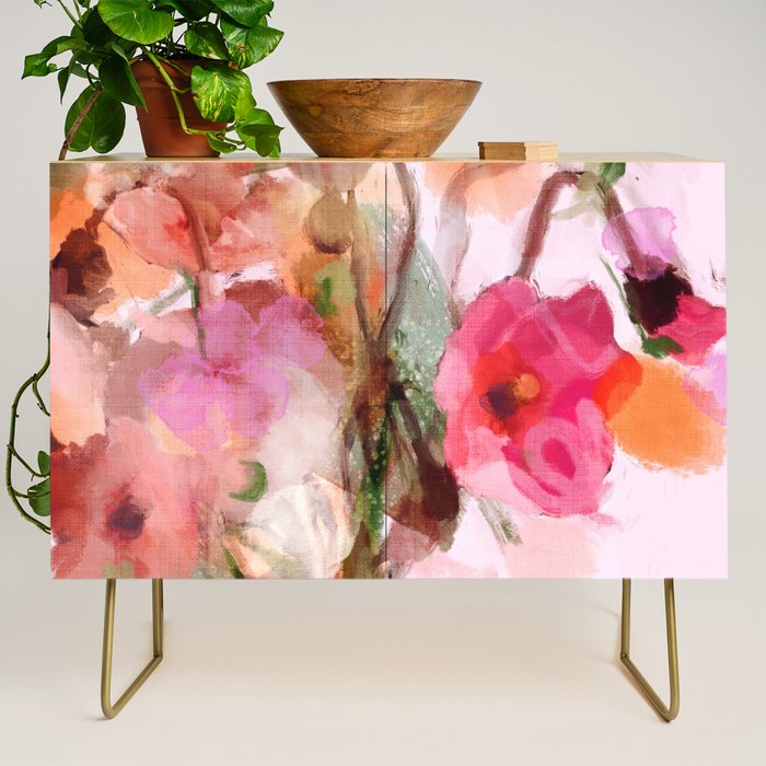 floral abstract 3 22 Credenza Gallery Image 1