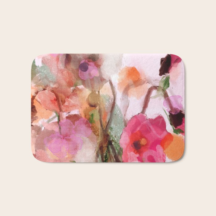 floral abstract 3 22 Bath Mat Gallery Image 1