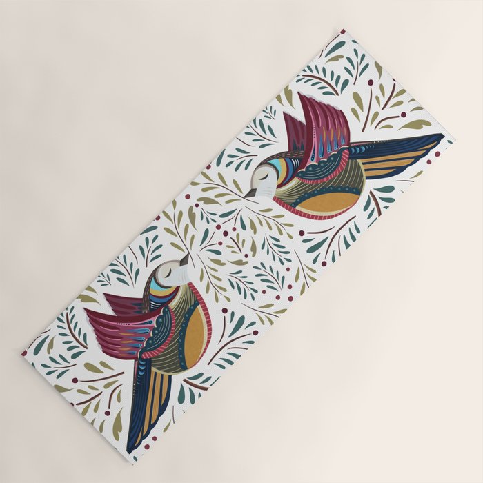 Peace Bird | White Yoga Mat Gallery Image 1