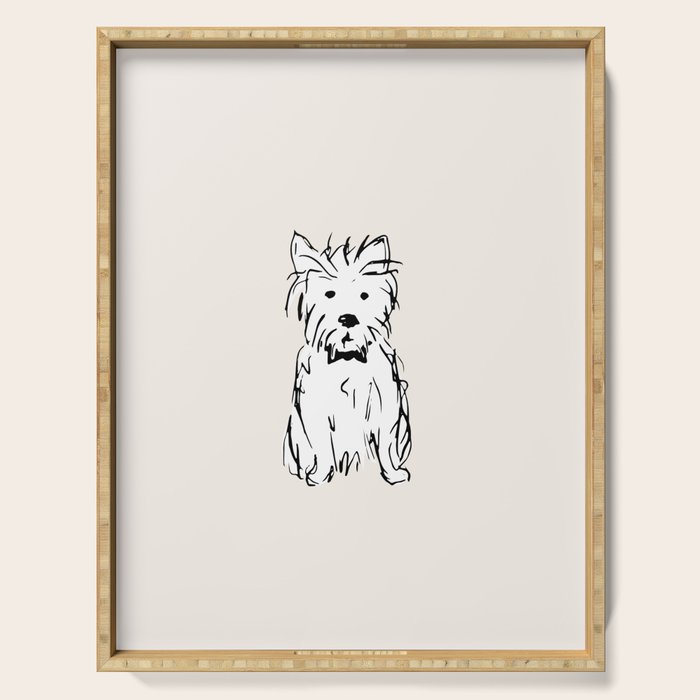 Milo the dog Serving Tray Gallery Image 1