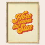 Here Comes The Sun | Retro 70s Typography Serving Tray Gallery Image 1