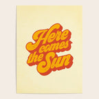 Here Comes The Sun | Retro 70s Typography Poster Gallery Image 4