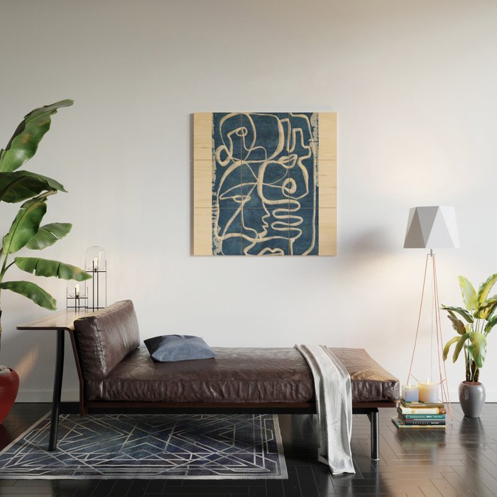 Abstract line art 200 Wood Wall Art Gallery Image 2