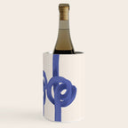 Knotted Rope Art  Minimalist Blue on Cream Illustration Wine Chiller Gallery Image 3