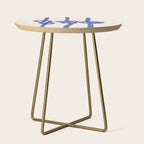 Knotted Rope Art  Minimalist Blue on Cream Illustration Side Table Gallery Image 1