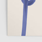 Knotted Rope Art  Minimalist Blue on Cream Illustration Poster Gallery Image 3