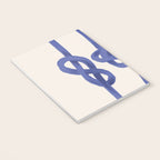 Knotted Rope Art  Minimalist Blue on Cream Illustration Notebook Gallery Image 3