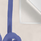 Knotted Rope Art  Minimalist Blue on Cream Illustration Wall Tapestry Gallery Image 3