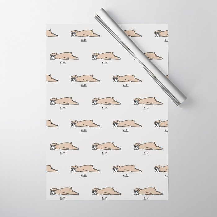 The Moody Puppies - Boxer Wrapping Paper Gallery Image 1