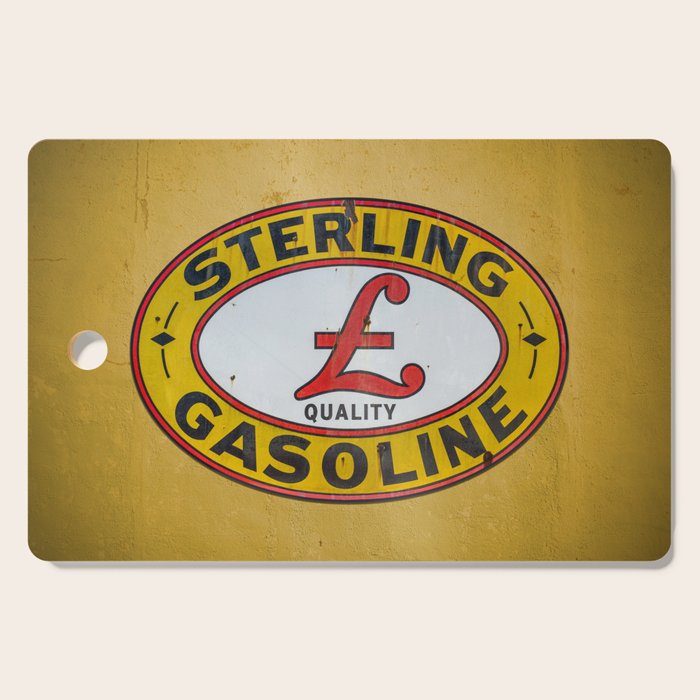 Vintage Sterling Gasoline Sign Cutting Board Gallery Image 1