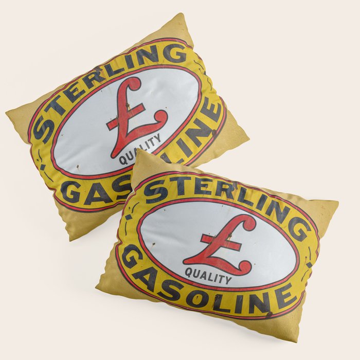 Vintage Sterling Gasoline Sign Pillow Sham Gallery Image 3