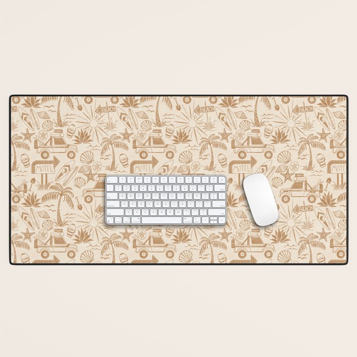 Baja - ochre gold Desk Mat Gallery Image 1