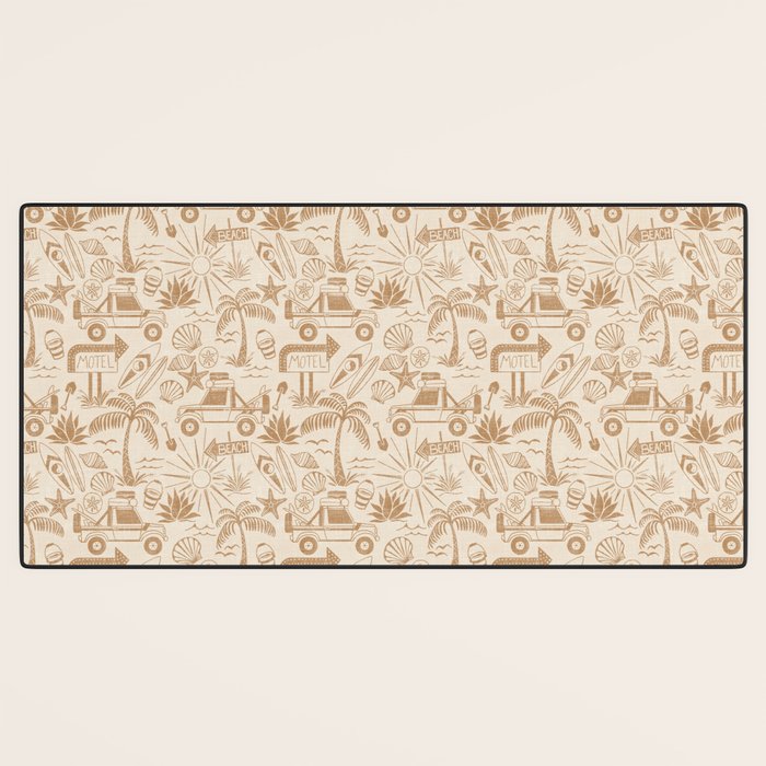 Baja - ochre gold Desk Mat Gallery Image 3