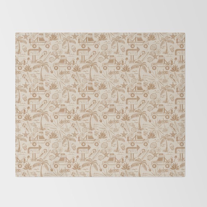 Baja - ochre gold Throw Blanket Gallery Image 2