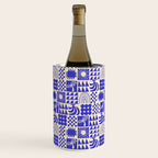 Abstract blue tropical mosaic art pattern Wine Chiller Gallery Image 1