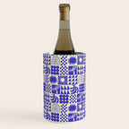 Abstract blue tropical mosaic art pattern Wine Chiller Gallery Image 3