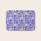 Abstract blue tropical mosaic art pattern Bath Mat Gallery Image 1