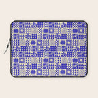 Abstract blue tropical mosaic art pattern Laptop Sleeve Gallery Image 1