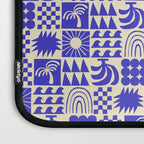 Abstract blue tropical mosaic art pattern Laptop Sleeve Gallery Image 3