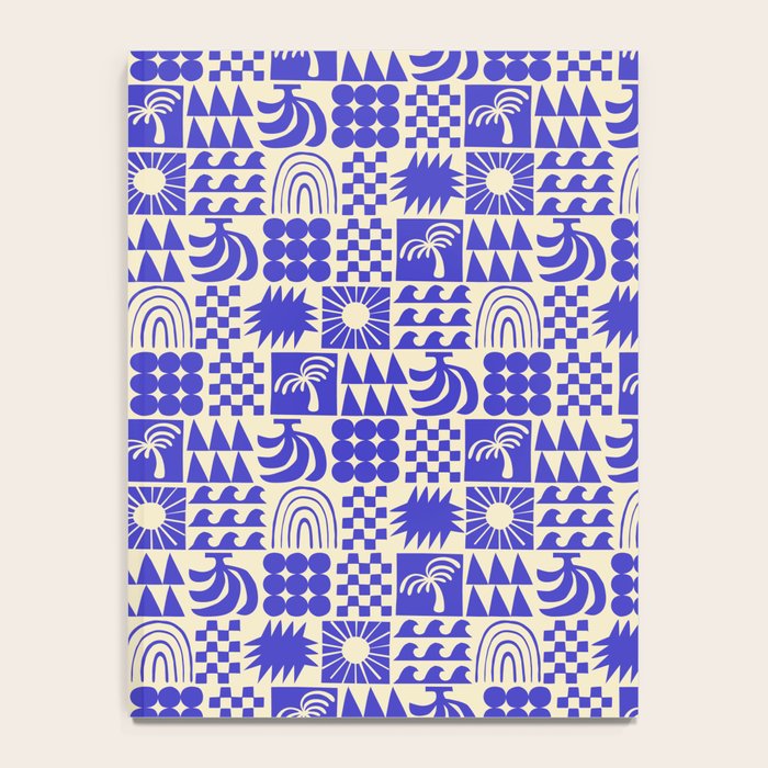 Abstract blue tropical mosaic art pattern Notebook Gallery Image 4