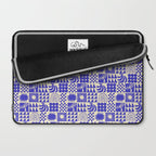 Abstract blue tropical mosaic art pattern Laptop Sleeve Gallery Image 2
