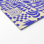 Abstract blue tropical mosaic art pattern Welcome Mat Gallery Image 2