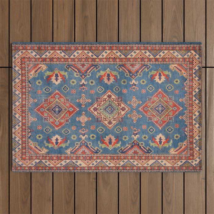 Blue Spring Tulips Outdoor Rug Gallery Image 1