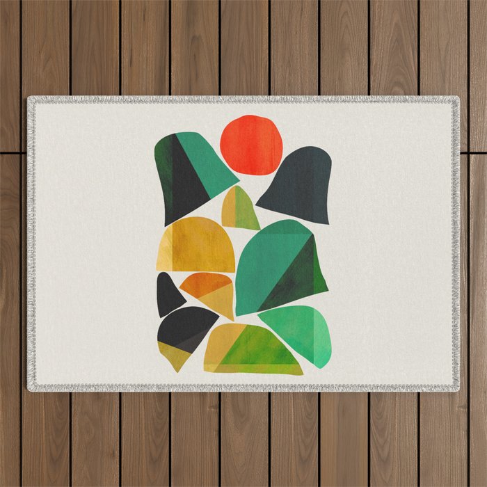 Mountains as the giants Outdoor Rug Gallery Image 1
