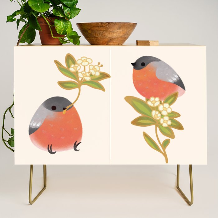 Eurasian bullfinch 2 Credenza Gallery Image 1