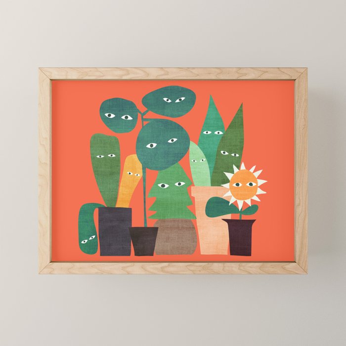 The plants are watching (paranoidos maximucho) Mini Art Print Gallery Image 1