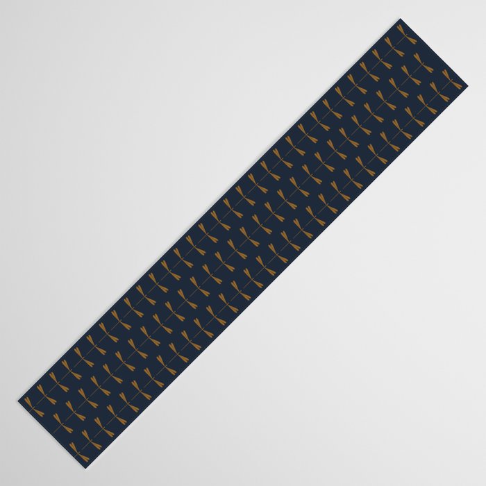 Dragonfly Pattern II Dark Blue Table Runner Gallery Image 3