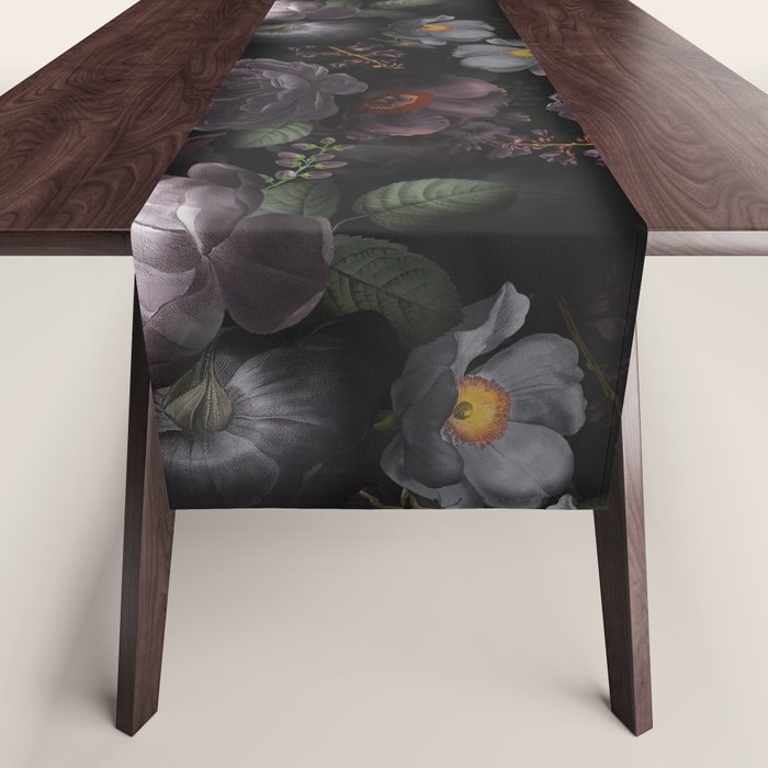 Mystic Moon Night Roses Botanical Flower Garden Table Runner Gallery Image 1