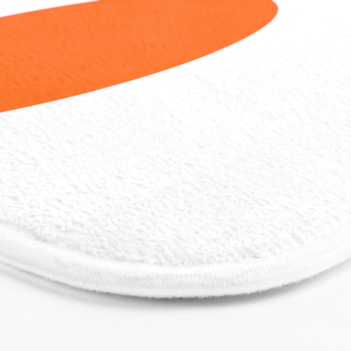 Orange Zen Sunset Minimalist Art Black Stripes Simple Art Bath Mat Gallery Image 3