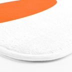 Orange Zen Sunset Minimalist Art Black Stripes Simple Art Bath Mat Gallery Image 3
