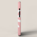 Big Daisy Retro Minimalism in Pink and White iPhone Case Gallery Image 2