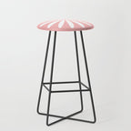 Big Daisy Retro Minimalism in Pink and White Stool Gallery Image 1