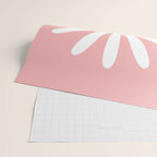 Big Daisy Retro Minimalism in Pink and White Wrapping Paper Gallery Image 2