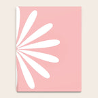 Big Daisy Retro Minimalism in Pink and White Notebook Gallery Image 4