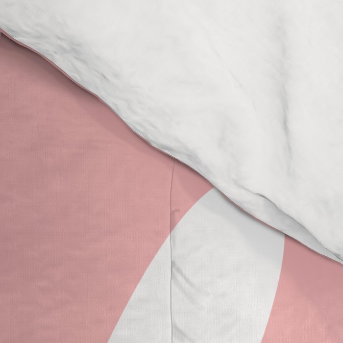 Big Daisy Retro Minimalism in Pink and White Comforter Gallery Image 4