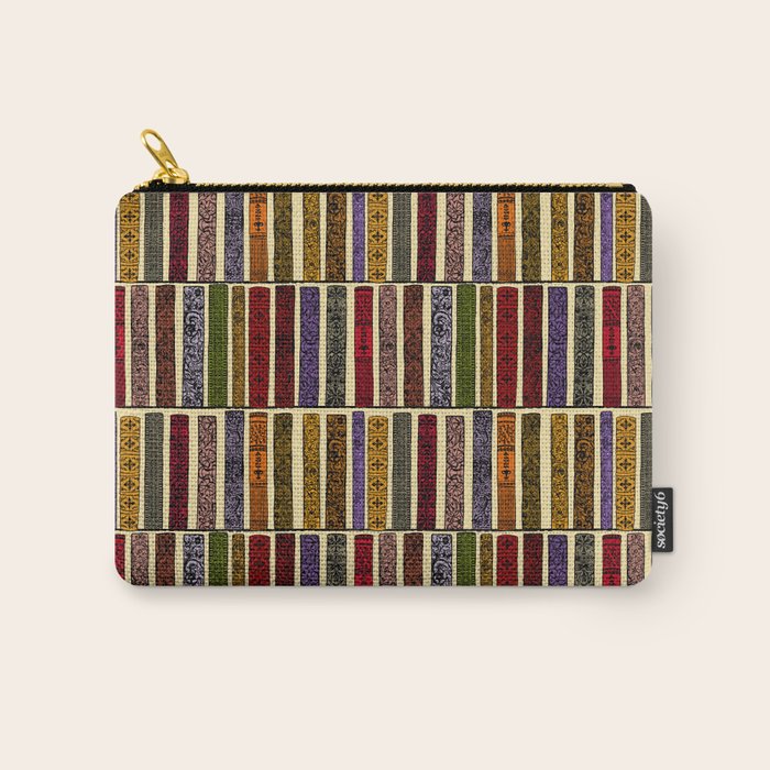 Whimsigothic Dark Academia Vintage Ornate Antique Books on Bookshelves Carry All Pouch Gallery Image 1