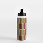Whimsigothic Dark Academia Vintage Ornate Antique Books on Bookshelves Water Bottle Gallery Image 2