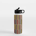 Whimsigothic Dark Academia Vintage Ornate Antique Books on Bookshelves Water Bottle Gallery Image 1